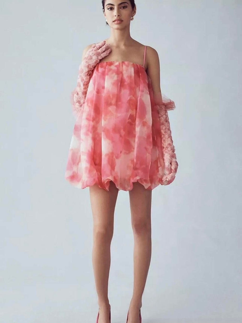 Anthropologie Sunday in Brooklyn Organza Bubble-Hem Mini Dress